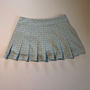 Southern Tide Gwen Pleated Blue Patterned Women's Skort